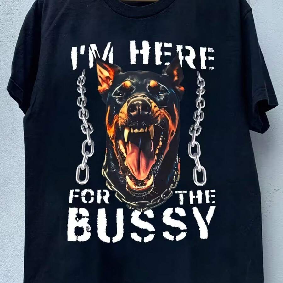 Printed T-Shirt For Men And Women - 黑色 - 查看 1