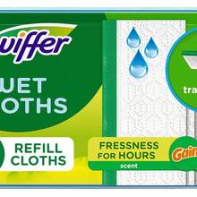 Wet Mopping Cloths Refills Multi Surface Floor Cleaner For Dirt Dust And Hair Fresh Gain Scent 24 Count - Gain Scent - 查看 1