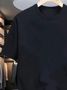 Men's Casual T-Shirt With Fashion Print - 黑色 - 查看 4