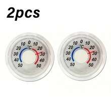 Round Dial Thermometer, Window/Indoor/Outdoor/Wall-Mounted/Garden/Home Use, Plastic Material, Temperature Range -50°C~50°C, No Battery Required, Analog Temperature Gauge - Mechanical Thermometer - View 13