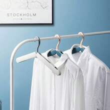 1pc Portable Foldable Clothes Hanger For Travel, Compact Drying Rack For Clothes Socks Underwear, Non-Slip Hanger Organizer Stand For Home Laundry Storage Solution Bathroom Accessory - Multicolor - View 3