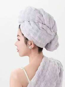 1pc Women's Long Hair Quick Dry Cap, Super Absorbent Quick Dry Towel Cap, Multiple Colors Available, Suitable For Women. Quick Dry Super Fine Fiber Towel Cap, Strong Water Absorption, Super Fast Drying! Can Be Used As A Blow Dry Cap Or Hair Wrap - Multicolor - View 11