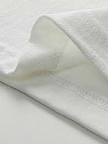 Women's Graphic T-Shirt, Comfortable Round Neck, Casual Cotton Blend Short Sleeve, Soft And Breathable Top, Urban Style Cotton T-Shirt For Spring Summer - 白色 - 查看 4