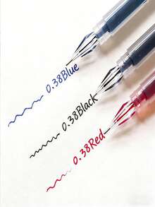 熱銷商品 - 熱銷商品 - 1/3/910/12 鑽尖凝膠筆，0.38mm 細尖，黑色/藍色/紅色可選 - 一款適合考試和辦公工作的細尖筆。書寫流暢且靈活 - 彩色 - 查看 4