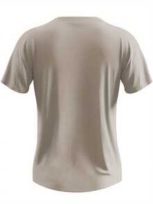Camiseta con un momento de bateo de béisbol, perfecta para hombres, diseño casual de manga corta ideal para el verano - Caqui - Ver 2