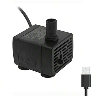 Ultra Quiet USB Aquarium Filter Pump, Mini Pet Water Dispenser, Submersible Adjustable Flow Water Circulation Pump, 5V 1-5W