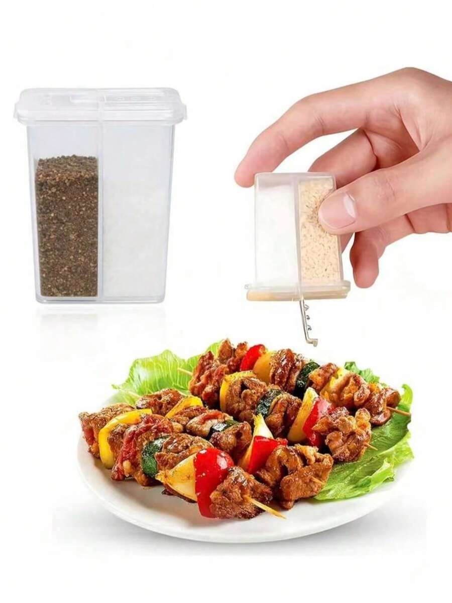 1/3/5件套透明塑料盐和胡椒粉罐套装,带盖塑料调味罐,便携式调味品容器,适合旅行、露营、野餐、户外活动、厨房、午餐盒,可盛放盐、糖、胡椒粉、辣椒、芝麻等。适合作为礼物送给女性、男性、家庭。 - 無色 - 查看 1