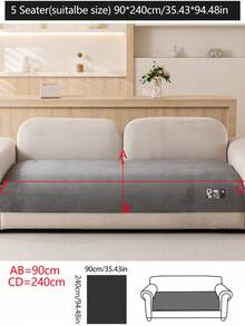1 vỏ đệm sofa dùng được cả bốn mùa, kiểu dáng hiện đại tối giản, chống trượt, chống bụi và có thể giặt, mềm mại và không phai màu, thân thiện với thú cưng, phù hợp với sofa hình chữ L và sofa 1/2/3/4 chỗ ngồi, thích hợp cho phòng ngủ, văn phòng, phòng khách. - Màu Xám nhạt - Xem 14