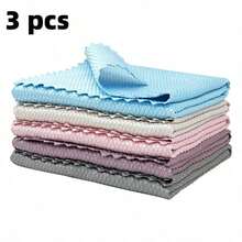 1/3/10pcs Magic Fish Scale Glass Cleaning Cloth, High Water Absorption, No Shedding And No Water Stains Left Behind. Exquisite Minimalist Design Fits Art-Wedding-Home Decor, Perfect For Daily Household Cleaning And Aesthetic Storage Arrangement. - Multicolor - View 11