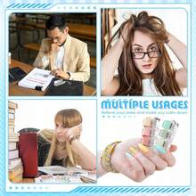 2个装，1个多色键盘减压玩具钥匙扣，键盘钥匙扣减压玩具按钮减压成人礼物多色键盘游戏钥匙扣 - 成人减压焦虑感应玩具 | 便携式办公减压配件 - 多色 - 查看 8