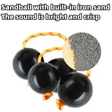 1 Pair Sand Egg Asalato African Shakers Rhythm Fingertip Abs Sand Ball For Kashaka Instrument Adults Beginners Accessories - 紅色 - 查看 4