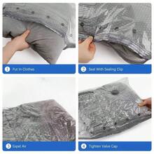 15pcs Vacuum Compression Packing Cubes, Travel Luggage Organizer Bags, Clothes Storage Bags For Trips - Multicolor - View 6