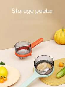 Multifunctional Storage Peeler, Visual Storage Kitchen Fruit And Potato Peeler With Box [Random Style Shipped, Slight Color Difference, Random Packaging] - Multicolor - View 4