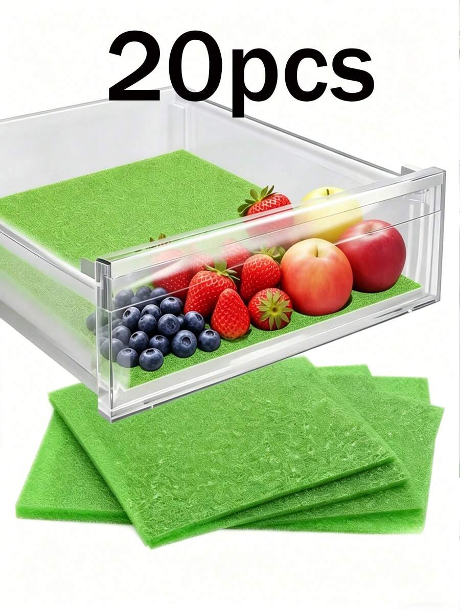 10/5/4pcs Reusable Refrigerator Liners, Washable Plastic Fruit And Vegetable Preservation Mats, Anti-Mildew Drawer Liners With Air Circulation For Extended Preservation, Food Kitchen Preservation Mats - Moisture-proof Pad - View 1
