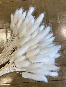 60/120/180/240支 44cm 人造兔尾草，居家裝飾人造兔尾草莖，適用於波希米亞風花藝布置、DIY手工、居家廚房與婚禮裝飾、聖誕裝飾、感恩節裝飾、DIY花環裝飾 - 米白色兔尾草 - 查看 3