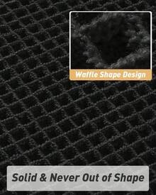 Waffle Bath Mat, Absorbent Non Slip Bathroom Rug With Tassels, Rubber Backed Floor Mat, Machine Washable Decorative Mat For Bathroom, 17" X 24", Brown - Black - 查看 5