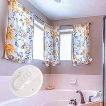 2/4/5/6Pcs Drill-Free Shower Curtain Windproof Fixing Clips, Bathroom Shower Curtain Anti-Leakage Edge Anti-Slip Fixer, Strong Adhesive Curtain Fixing Buckle - White - View 12
