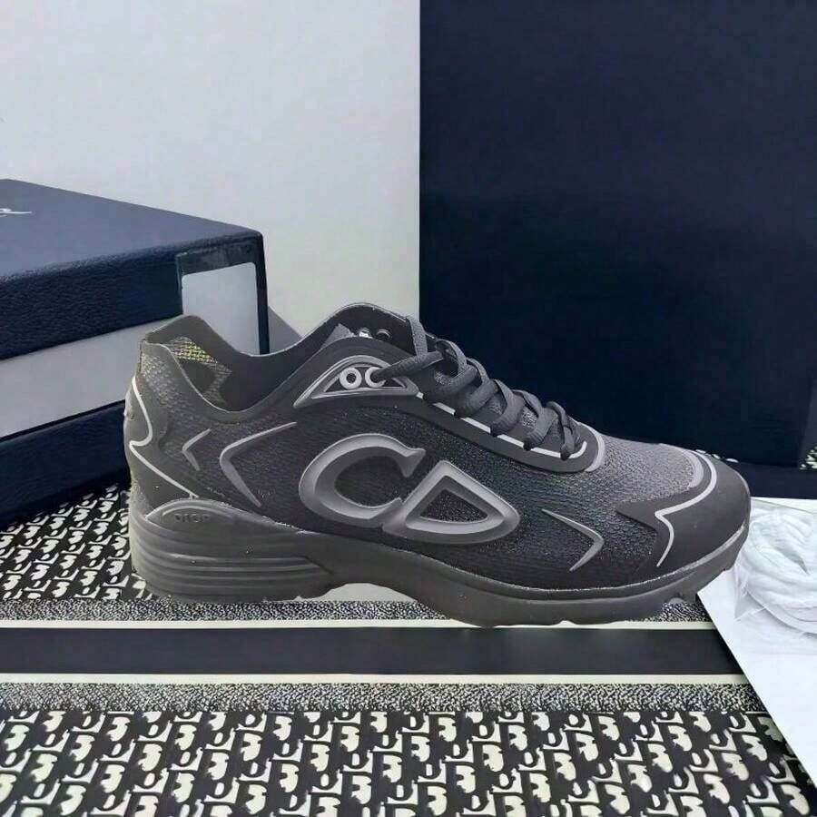 New CD Fashion Casual Couple's Lightweight Mesh Shoes, Breathable And Comfortable Casual Sports Shoes B30 Running Shoes - B30網狀黑色 - 查看 1