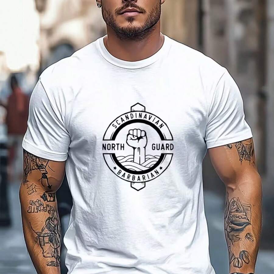 Printed T-Shirt For Men And Women - White - View 1