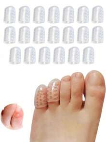 50 PCS Silicone Toe Protectors: Elastic, Anti-Friction, Breathable, And Sweat-Proof For Toenail Protection - Odorless For Extra Comfort In Running And Walking, Gel Toe Protectors Breathable Little Toe Covers For Men And Women - Multicolor - View 16