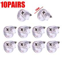 10-200Pcs Glass Retainer Clips Kit with Screws for Fixing Glass Cabinet Doors Windows Home Improvement Hanging Hardware Tools - 30 unidades - Ver 4
