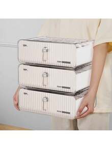 [3-In-1]Underwear Storage Box, Drawer Type, Bra, Panties, Socks Storage, Divided Box, Large Capacity, Fabric, Home, Dormitory, Closet Organization - View 4