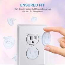 12pcs Baby Safety Electrical Outlet Covers, Prevent Electric Shock, Easy Installation, Reliable Plastic Socket Covers - Multicolor - View 5