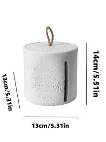 1 cutie rotundă creativă pentru șervețele, suport minimalist pentru șervețele din rășină, dozator de role de hârtie igienică, design cu piatră artificială, potrivit pentru casă, baie, dormitor, decor pentru living, birou - Multicolor - Vizualizare 9