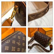 SSUPSHYLIF Luxury Monogram Crossbody Bag For Women, Classic Boston Style Shoulder Handbag With Wide Adjustable Strap, Fashion Designer Inspired PU Leather Satchel Purse - 棕色 - 查看 4