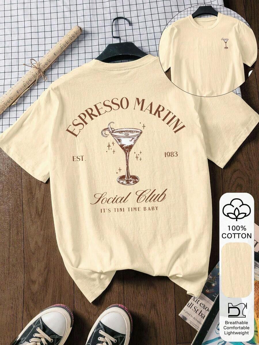 Camiseta de manga corta para mujer, estilo casual, 100% algodón, estampado de amanecer, tela suave, ropa de algodón, camiseta para exteriores, estampado, camiseta de verano, camiseta de mujer, top, ropa de verano, ropa de vacaciones, estilo de viaje, estilo de playa, ropa de vacaciones sencilla 100% algodón. - Albaricoque 2 - Ver 1