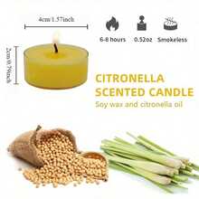 Scented Citronella Candle With Single Wick, Natural Scented Citronella Candle Citronella Scented Candle Soy Each Candle 4+/60Hours Burn Time, Home Scented Citronella Candle Great For The Patio, Balcony, Outdoor, Garden, Wedding Party, Camping, Dinner - Various Colors - View 8