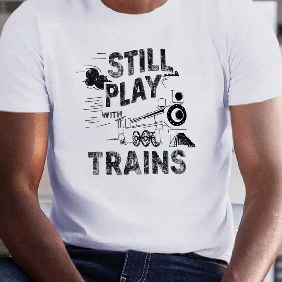 Printed T-Shirt For Men And Women - 白色 - 查看 1