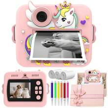 Kids Camera Toy, Instant Camera For Children, Birthday Gift For Girls 3-12 Years Old, Can Record Video, Doodle Photos, Fun Interactive, Comes With Exquisite Gift Box, Ideal Toy For Kids, Back To School Gift, Christmas Gift - Pink - Multicolor - View 17