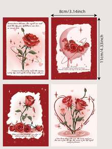 20 tấm thiệp vẽ tay 520 dùng cho ngày Valentine, thiệp bó hoa, thiệp tình yêu đôi lứa, nhãn trang trí hộp quà sinh nhật. - nhiều màu - Xem 3