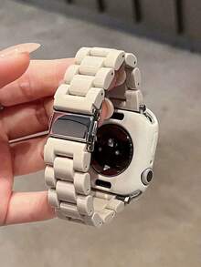 1 dây đeo đồng hồ nữ màu be thời trang, tương thích với Apple Watch 38mm 40mm 41mm 42mm 44mm 45mm 46mm 49mm, dây đeo tối giản, tương thích với Apple Watch Series 11 10 9 8 7 6 5 4 3 2 1 SE, tương thích với Watch S11 S10 S9 S8 S7 S6, dây đeo đồng hồ thông minh phong cách, tương thích với các loại dây đeo . - Màu be - Xem 3