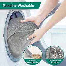 18 Professional Microfiber Mop Floor Cleaning System, Flat Mops With Stainless Steel Handle, 4 Reusable Washable Mop Pads, Wet And Dust Mopping Hardwood, Vinyl, Laminate (White - Trắng & xám - Xem 5