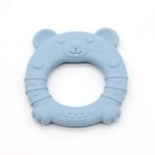 Cincin Gigitan Silikon, Mainan Gigitan yang Menenangkan untuk Bayi, Mainan Kunyah Beruang Kartun Lucu, Tahan Panas, Dapat Dicuci - MultiWarna - View 13