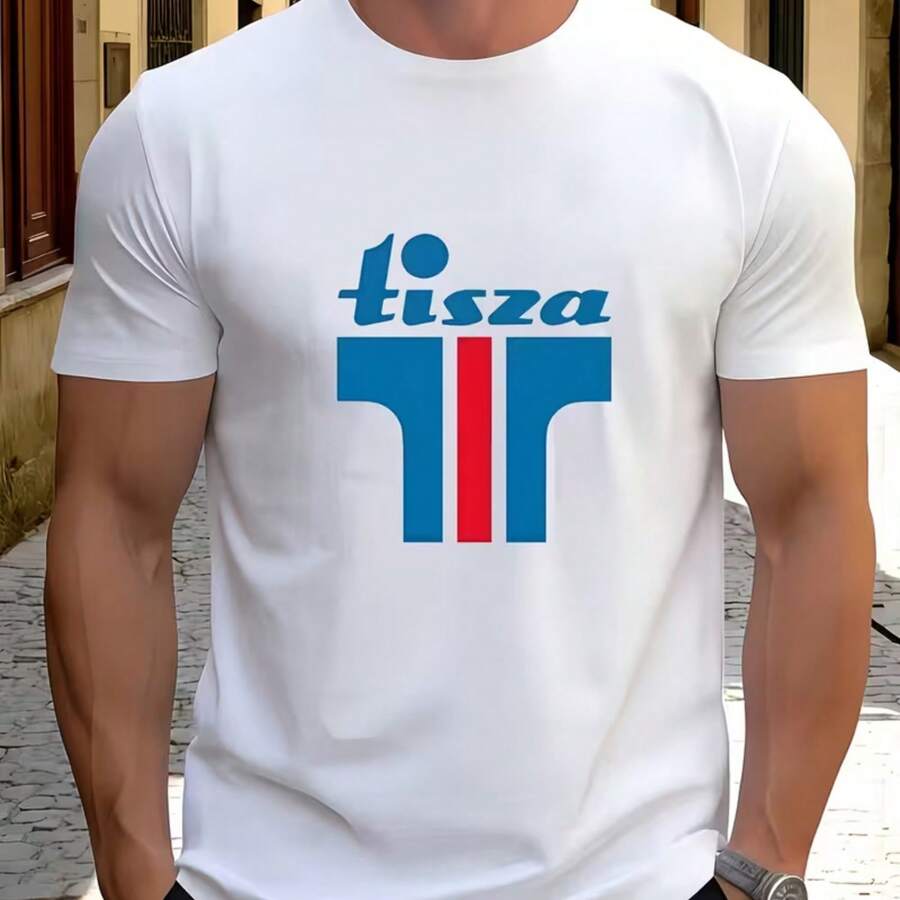 Printed T-Shirt For Men And Women - 白色 - 查看 1