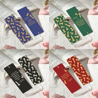2pcs PET Printed Bookmarks, Exquisite And Beautiful Patterns, Durable And Elegant, Unique Design Suitable For Daily Use Or Collection. The Best Gift For Back To School Season, Whether For Personal Use Or Gifting To Family And Friends, It Is A Unique And Practical Gift Choice, Adding Atmosphere And Fun To Reading Time (Random Color Tassels)