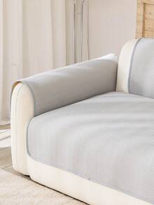 1 buah Sarung Sofa Pendingin Warna Polos Bahan Sutra Es, Gaya Minimalis Warna Polos Ramah Hewan Peliharaan, Anti Gores Anti Kotor Anti Selip, Cocok Untuk Semua Musim, Dekorasi Liburan, Cocok Untuk Sofa Bentuk L di Apartemen Kecil - Grey - View 8