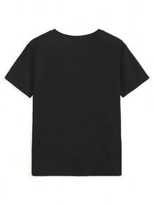 Envío gratis, entrega local enéxico, entrega en 4 días. Camiseta de manga corta con cuello redondo  con estampado de letras y paisajes para uso casual de verano Llévame a Londres BUSY AND FASHIONABLE METROPOLIS Camisetas gráficas para mujer. - Negro - Ver 4
