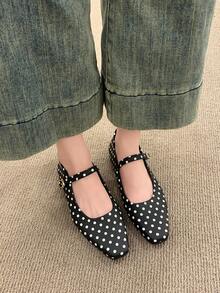 Giày Loafers nữ 2025 mới về phong cách tiên nữ tinh tế, quai lưới thoáng khí, mũi tròn ngọt ngào, đế mềm - màu đen - Xem 6