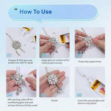 Keo dán trang sức đa năng trong suốt B-7000 mới, keo dán đá quý cho phụ kiện đội đầu, trâm cài, khảm trang sức, kim cương, ngọc trai, bông tai, mặt dây chuyền, keo thủ công DIY siêu bền. - Băng dính trong suốt mới - Xem 4