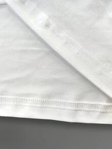 25 0817 Camiseta Civilización Antigua Cuello Redondo ujer anga Corta oda Estampada Top edia anga Camiseta ElásticaRopa diaria para chicas dulces o estudiantes ,Ropa fresca y sin sudor en verano,Traje de fiesta elegante,T-shirt para damas elegantes,Blusas adecuadas para mujeres con curva, - Blanco - Ver 5