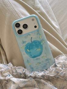 蓝色锦鲤、苹果、星形图案软手机壳，兼容 17，也适用于 16 Pro Max、新款15 Pro，少女风，防摔，创意保护套 - 淺藍色 - 查看 8