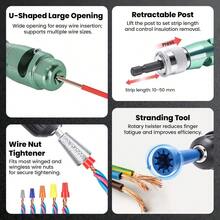 NEW 2026 8 In 1 Wire Stripper Kit Drill With Twisting Connector, Automatic Wire Stripping Drill Wire Stripper And Twisting Professional Electrician, Zinc Alloy The Best Gifts For Parents - Default - View 4