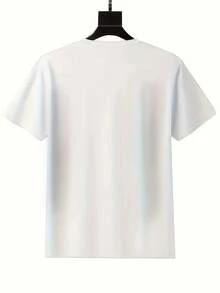 Camiseta Blanca Extra Grande para Hombre con Estampado 'BLESSED' y Cruz, Estilo Fe Cristiana| Camiseta casual de manga corta con cuello redondo y corte holgado, adecuada para todas las estaciones, ropa cómoda e informal para actividades religiosas y uso diario, transpirable y esencial para el verano y para usar en capas. - Blanco - Ver 2