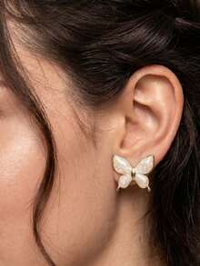 5 Pairs Women's Dangle Earrings Set, Made Of High-Quality Stainless Steel Base With Advanced Vacuum Electroplating Technique, Perfectly Replicating The Luxurious And Gilded Feel Of High-End Jewelry - Multicolor - View 2