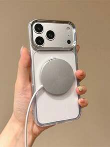 1pc Metal Rings Mobile Phone Case, Selfie Mirror Sticker, Magnetic Sheet Ultra-Thin Self-Adhesive Magnetic Metal Sticker Mirror Surface, Apply Universal Magnetic Sheet.For IPhone17Promax/17Pro/17/17Air/16ProMax/16Pro/16/16Plus/15ProMax/15Pro/15/15Plus/14ProMax/14Pro/14/14Plus/13ProMax/13Pro/13/12ProMax/12Pro/12/11 Smartphone Case, Suitable For Both Men And Women - Clear - View 12