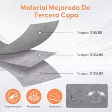 VIOPY 105L Bolsas De Almacenamiento 4 Piezas Bolsas Para Guardar Cobijas Y Edredones Transparente Plegable Cajas De Almacenamiento Para Ropa Con Asa Reforzada Almacenamiento Para Ropa De Cama - gris - Ver 5